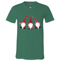 Funny Cute Christmas Gnomes V-Neck T-Shirt