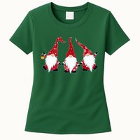 Funny Cute Christmas Gnomes Womens T-Shirt