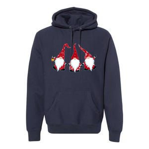 Funny Cute Christmas Gnomes Premium Hoodie