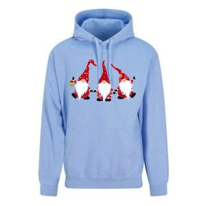 Funny Cute Christmas Gnomes Unisex Surf Hoodie