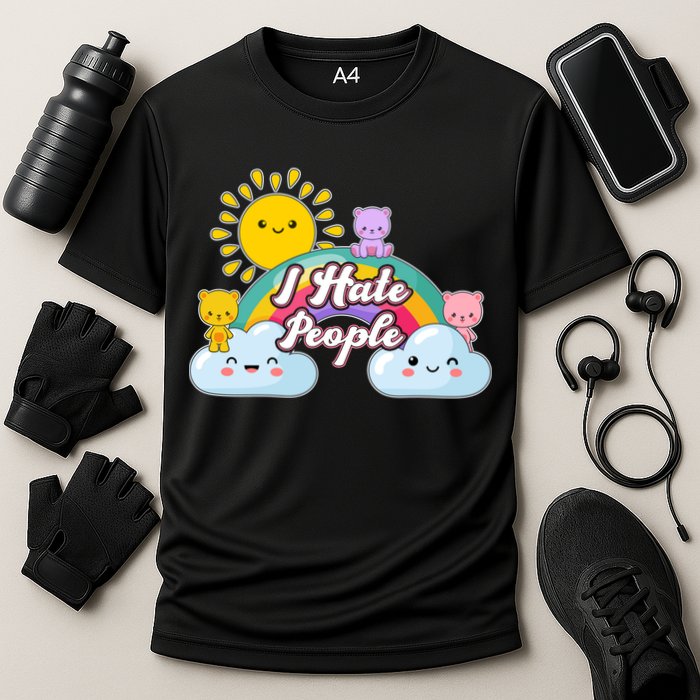 Funny Cute I Hate People  Cooling Performance Crew T-Shirt