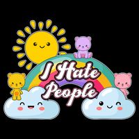 Funny Cute I Hate People  Cooling Performance Crew T-Shirt