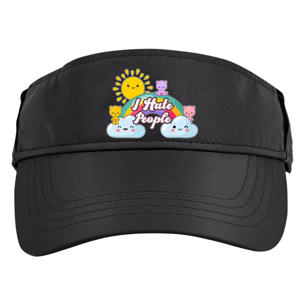 Funny Cute I Hate People  Adult Drive Performance Visor
