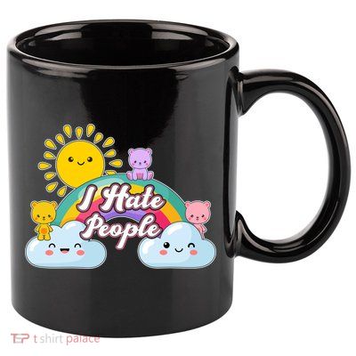 Funny Cute I Hate People  11oz C Handle Ceramic Mug