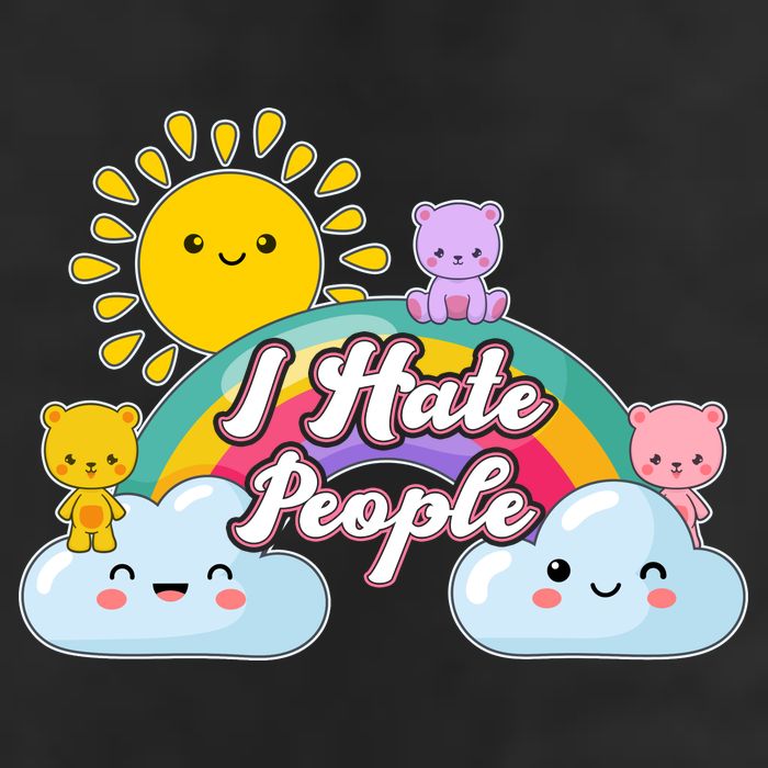 Funny Cute I Hate People  11oz C Handle Ceramic Mug