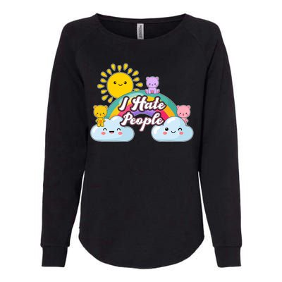 Funny Cute I Hate People  Womens California Wash Sweatshirt