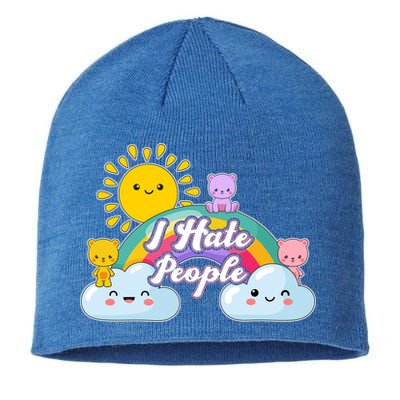 Funny Cute I Hate People  Sustainable Beanie