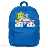 Funny Cute I Hate People  16 in Basic Backpack