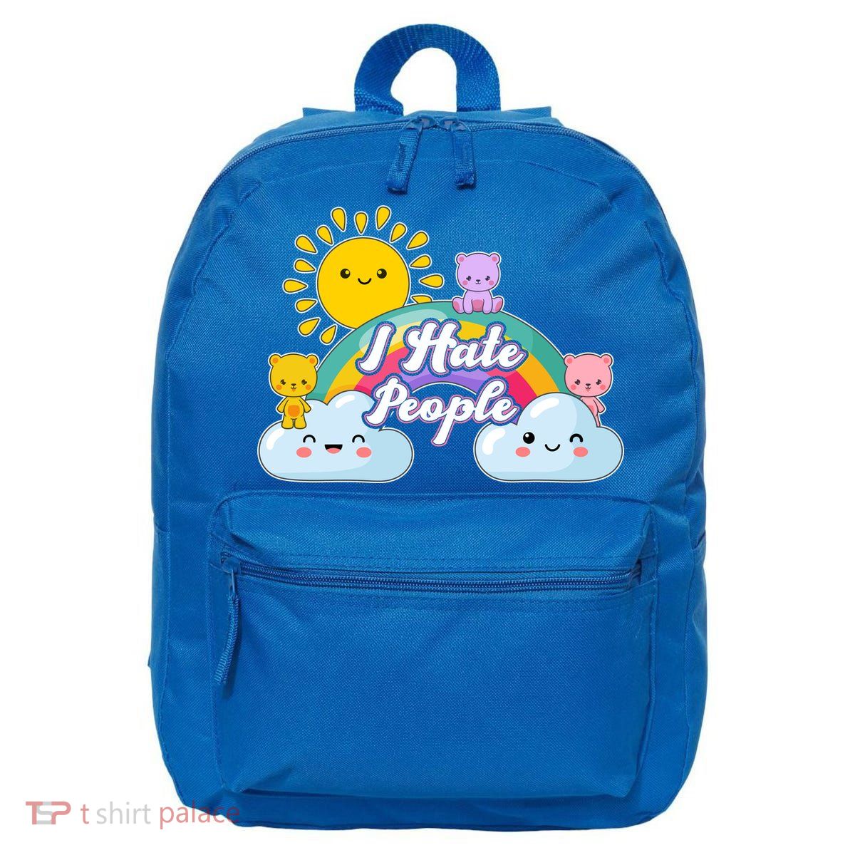 Funny Cute I Hate People  16 in Basic Backpack