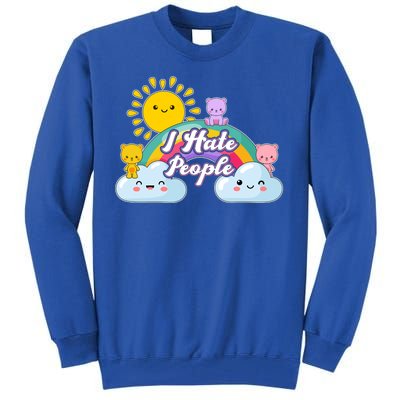 Funny Cute I Hate People  Tall Sweatshirt