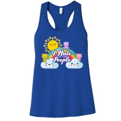 Funny Cute I Hate People  Women's Racerback Tank