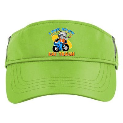 Funny Cute Live Fast Eat Trash Motorcycle Raccoon Adult Drive Performance Visor