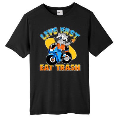 Funny Cute Live Fast Eat Trash Motorcycle Raccoon Tall Fusion ChromaSoft Performance T-Shirt