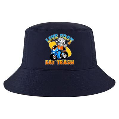 Funny Cute Live Fast Eat Trash Motorcycle Raccoon Cool Comfort Performance Bucket Hat