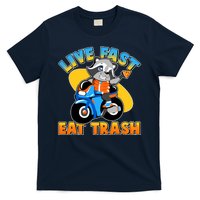 Funny Cute Live Fast Eat Trash Motorcycle Raccoon T-Shirt