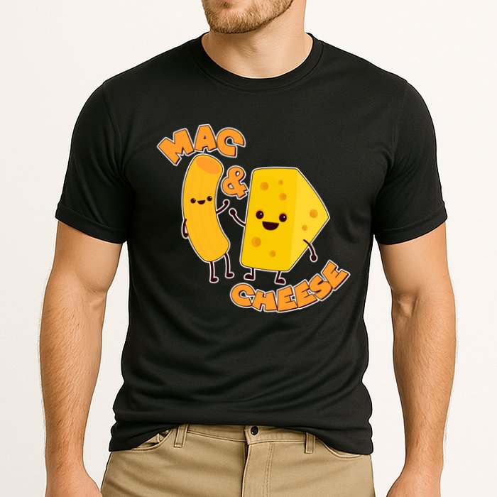 Funny Cute Mac & Cheese Cooling Performance Crew T-Shirt