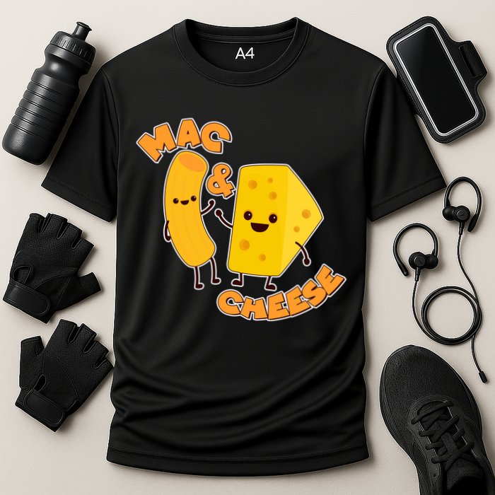 Funny Cute Mac & Cheese Cooling Performance Crew T-Shirt