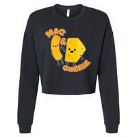 Funny Cute Mac & Cheese Cropped Pullover Crew