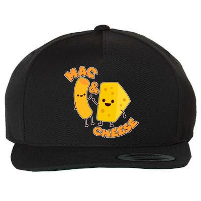 Funny Cute Mac & Cheese Wool Snapback Cap