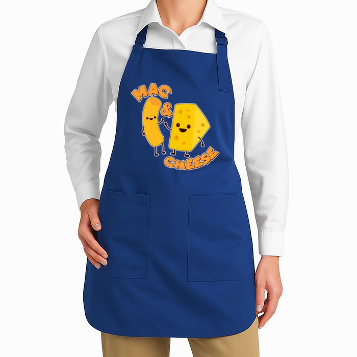 Funny Cute Mac & Cheese Full-Length Apron With Pockets