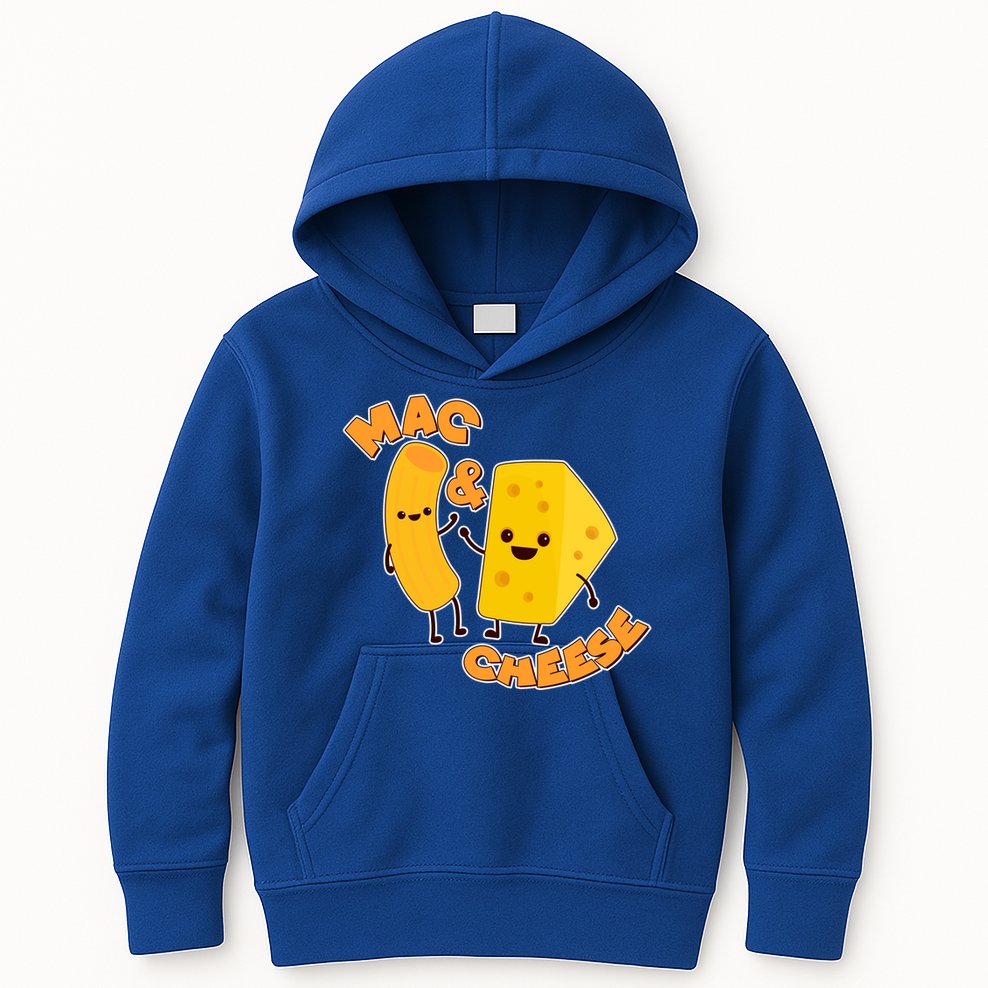 Funny Cute Mac & Cheese Kids Hoodie