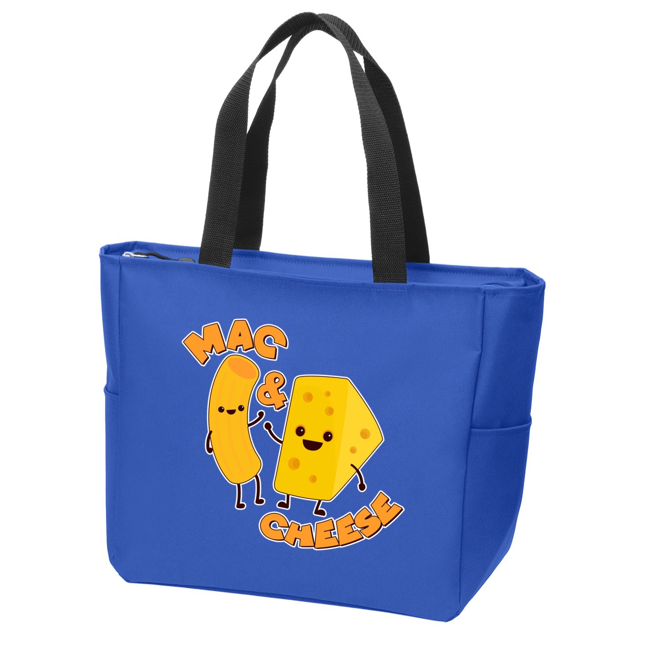 Funny Cute Mac & Cheese Zip Tote Bag