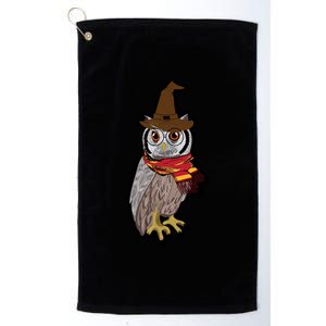 Funny Cute Owl Halloween Platinum Collection Golf Towel