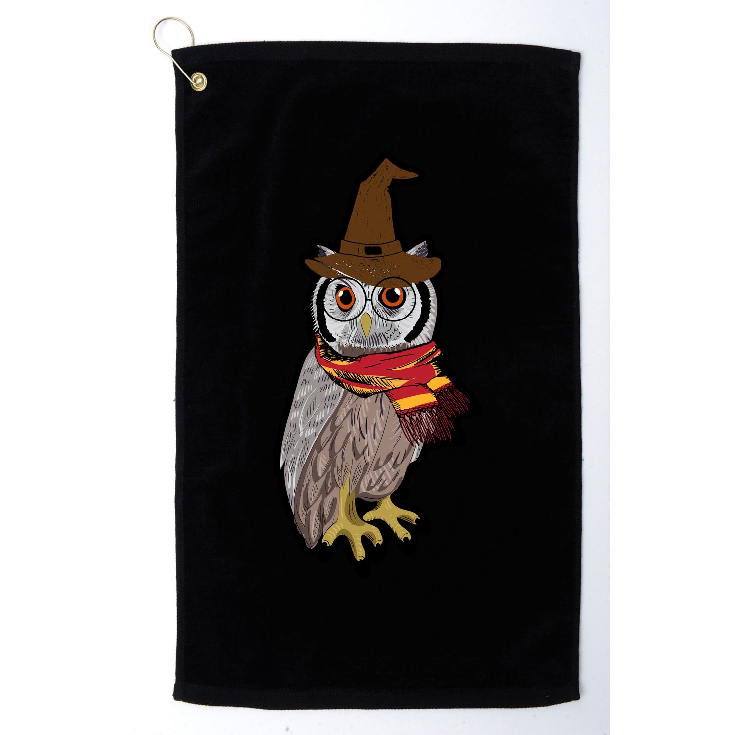 Funny Cute Owl Halloween Golf Towel