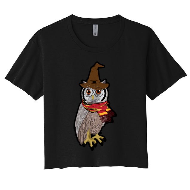 Funny Cute Owl Halloween Crop Top