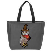 Funny Cute Owl Halloween Zip Tote Bag