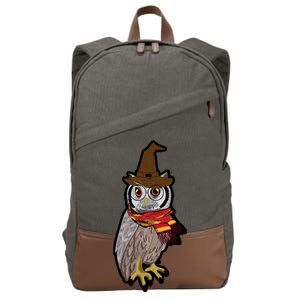 Funny Cute Owl Halloween Cotton Canvas Backpack