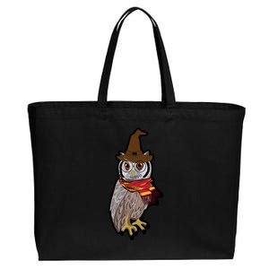 Funny Cute Owl Halloween Cotton Canvas Jumbo Tote