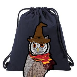 Funny Cute Owl Halloween Drawstring Bag