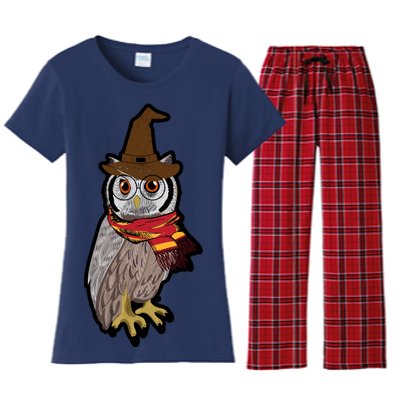 Funny Cute Owl Halloween Women's Flannel Pajama Set