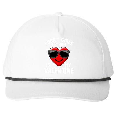 Funny Cute Sorry Girls My Mom is My Valentine Snapback Five-Panel Rope Hat