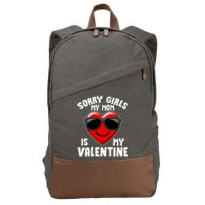 Funny Cute Sorry Girls My Mom is My Valentine Cotton Canvas Backpack