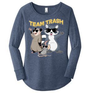 Funny Cute Team Trash Animals Women's Perfect Tri Tunic Long Sleeve Shirt