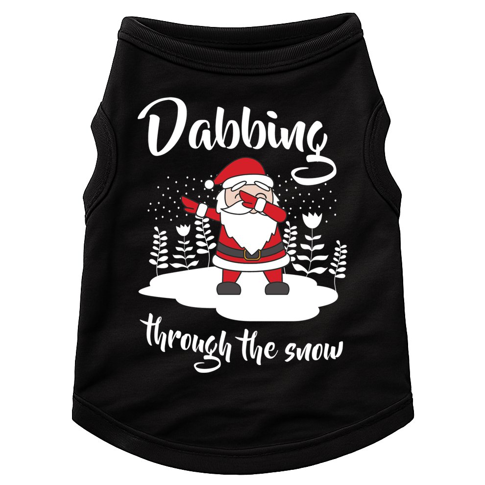 Funny Dabbing Around The Christmas Tree Santa Doggie Tank