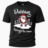 Funny Dabbing Around The Christmas Tree Santa Cooling Performance Crew T-Shirt