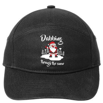 Funny Dabbing Around The Christmas Tree Santa 7-Panel Snapback Hat
