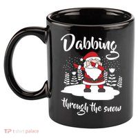 Funny Dabbing Around The Christmas Tree Santa 11oz C Handle Ceramic Mug