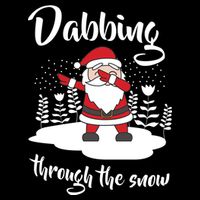 Funny Dabbing Around The Christmas Tree Santa Drawstring Bag