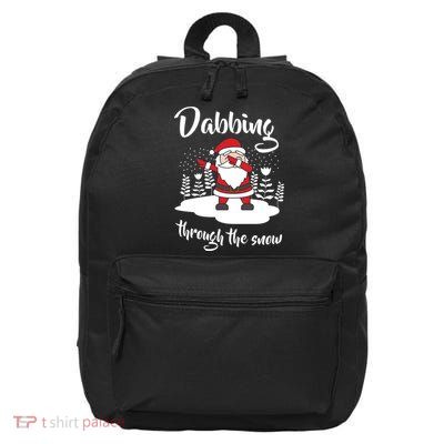 Funny Dabbing Around The Christmas Tree Santa 16 in Basic Backpack