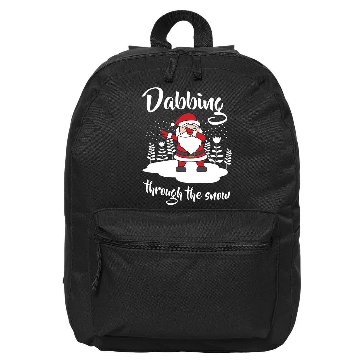 Funny Dabbing Around The Christmas Tree Santa 16 in Basic Backpack