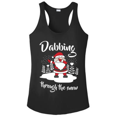 Funny Dabbing Around The Christmas Tree Santa Ladies PosiCharge Competitor Racerback Tank