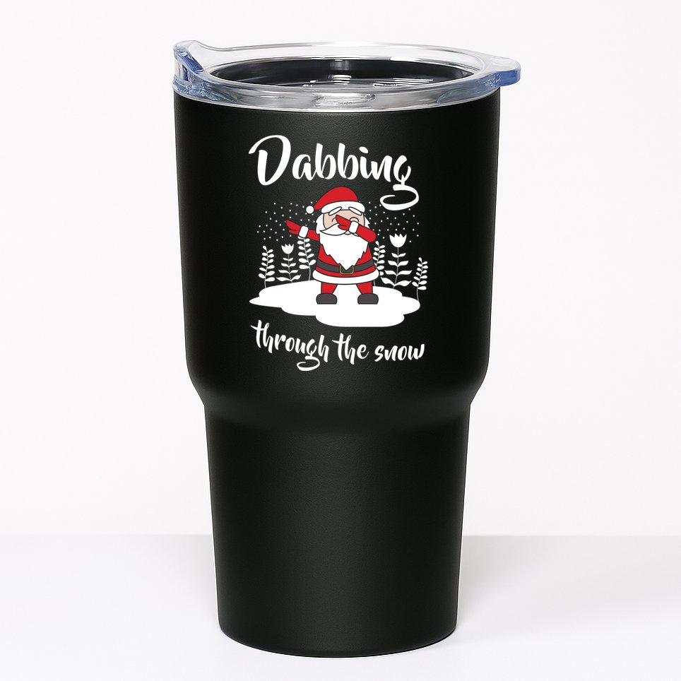 Funny Dabbing Around The Christmas Tree Santa Tumbler