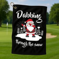 Funny Dabbing Around The Christmas Tree Santa Golf Towel