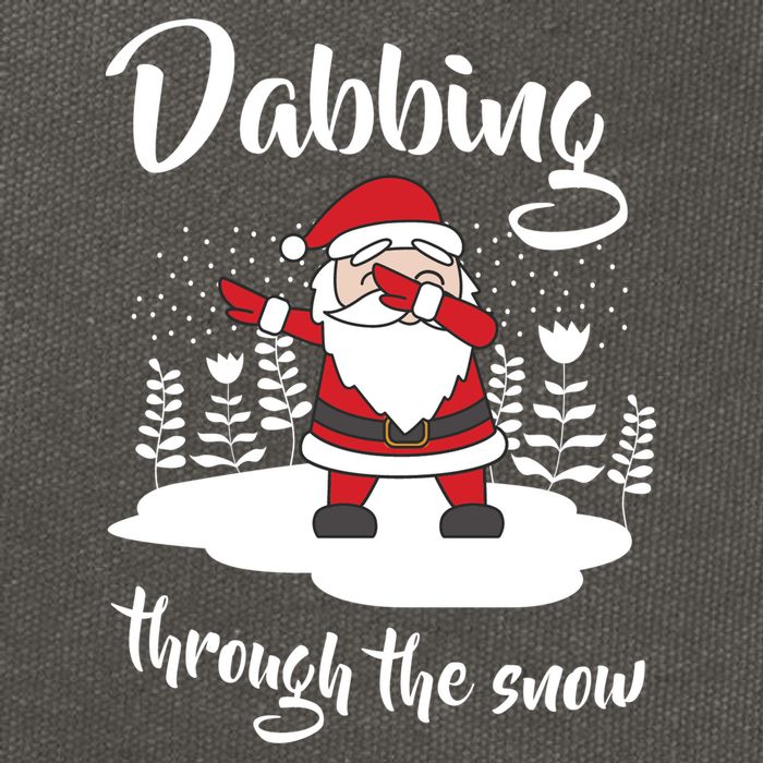 Funny Dabbing Around The Christmas Tree Santa Cotton Canvas Backpack