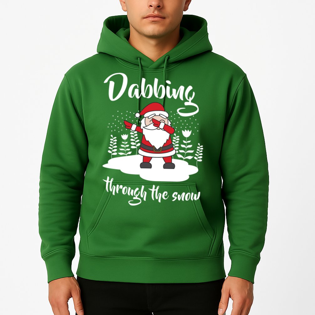 Funny Dabbing Around The Christmas Tree Santa Hoodie