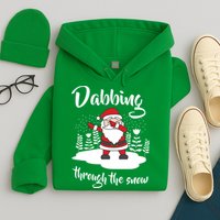 Funny Dabbing Around The Christmas Tree Santa Hoodie